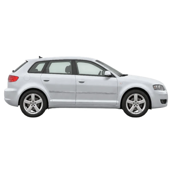 Audi A3 2006 argent, vue profil (tourné vers la droite)