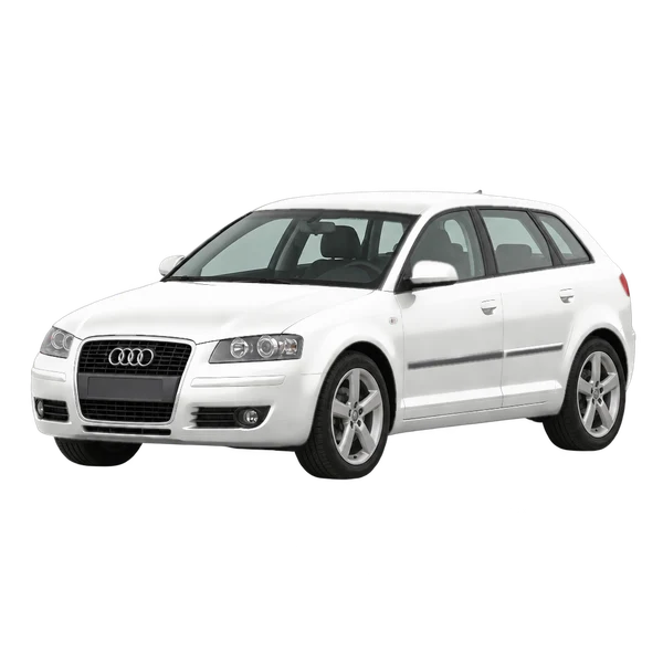 Audi A3 2011 en blanco, vista frontal tres cuartos (hacia la izquierda)