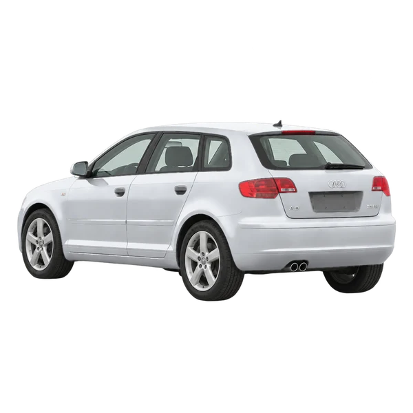 Audi A3 2012 argent, vue trois-quarts arrière (orienté vers la gauche)