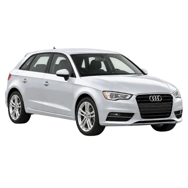 Audi A3 2014 argent, vue trois-quarts avant (orienté vers la droite)
