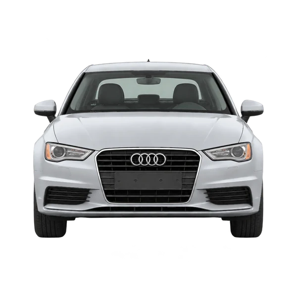 Audi A3 2016 باللون فضي، منظر أمامي