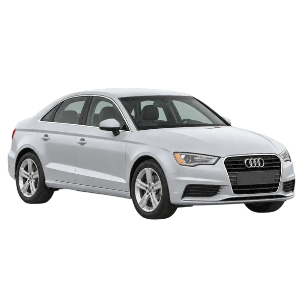 Audi A3 2017 prata, vista três quartos dianteiro (voltado para a direita)