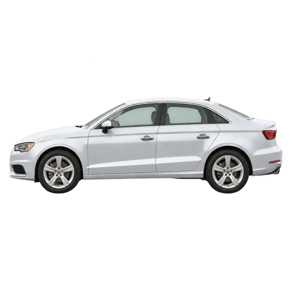 Audi A3 2017 argent, vue côté (vers la gauche)
