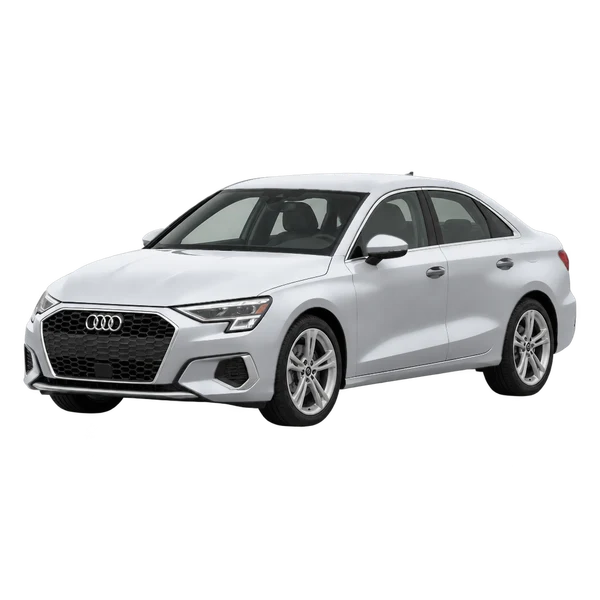 Audi A3 2021 argent, vue trois-quarts avant (orienté vers la gauche)