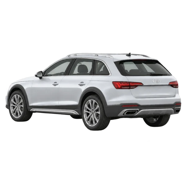 2021 Audi A4 allroad in Silber, Ansicht: Dreiviertelansicht von hinten (nach links gerichtet)