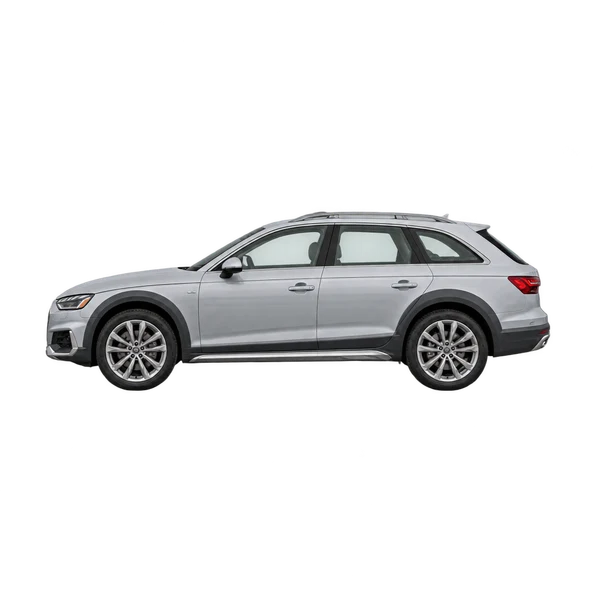 2022 Audi A4 allroad in Silber, Ansicht: Seite (nach links gerichtet)