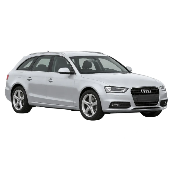 Audi A4 Avant 2013 prata, vista dianteira em três quartos (voltada para a esquerda)