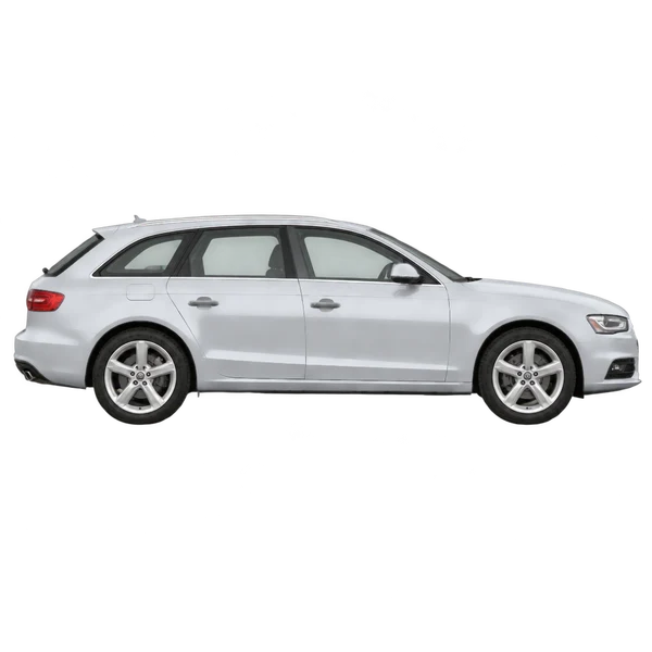 Audi A4 Avant 2013 prata, vista lateral (voltada para a direita)