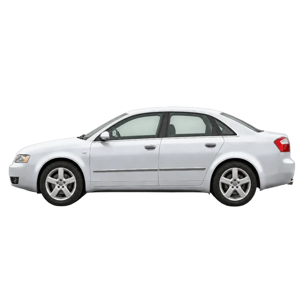 Audi A4 2003 prata, vista lateral (voltada para a esquerda)