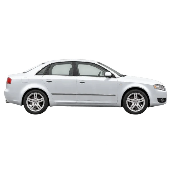 Audi A4 2007 argent, vue profil (tourné vers la droite)