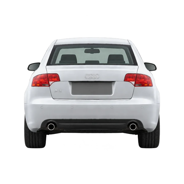 Audi A4 2008 باللون فضي، منظر من الخلف