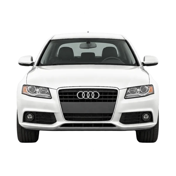 Audi A4 2013 باللون أبيض، منظر أمامي