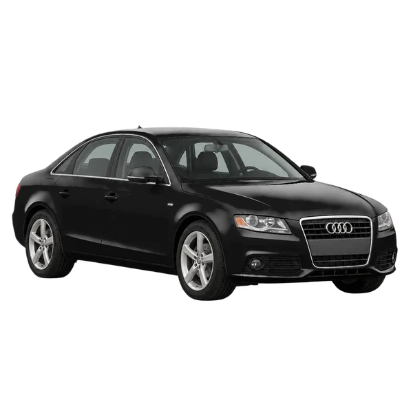 ブラックの2014 Audi A4（フロントスリークォーター(左向き)ビュー）