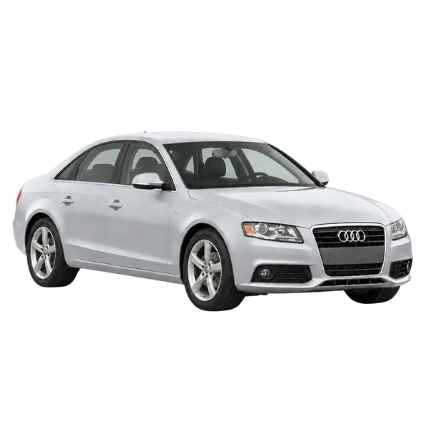 シルバーの2015 Audi A4（フロントスリークォーター（右向き）ビュー）