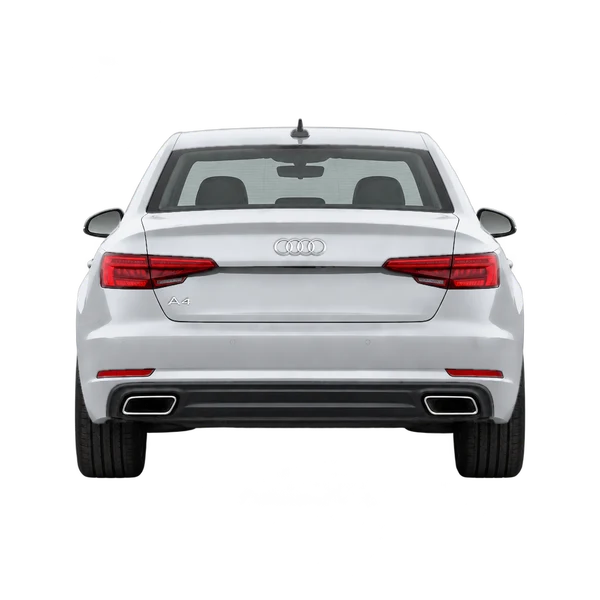2019 Audi A4 in Silber, Ansicht: Heck