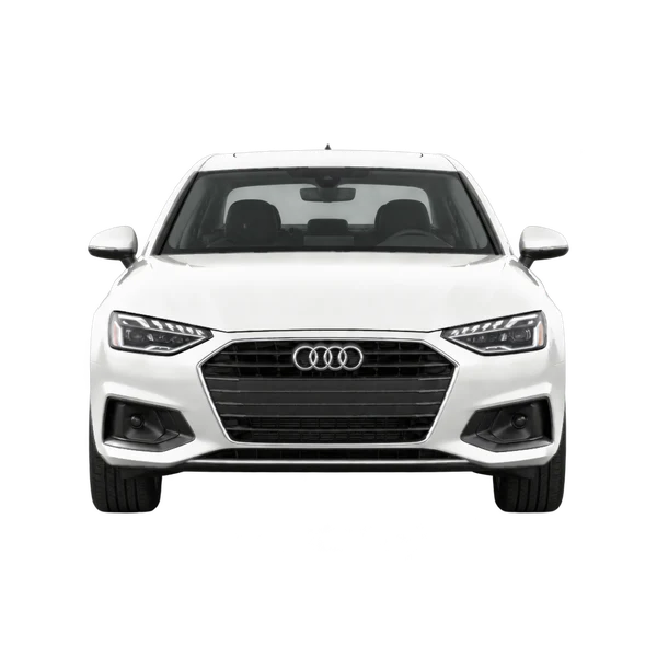 Audi A4 2021 en blanco, vista frontal