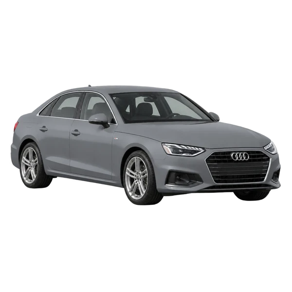 Audi A4 2025 gris, vue trois-quarts avant (orienté vers la gauche)