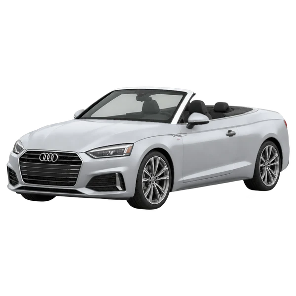 Audi A5 Cabriolet 2020 argent, vue trois-quarts avant (orienté vers la gauche)