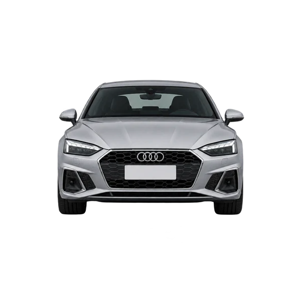 Audi A5 Sportback 2022 باللون فضي، منظر أمامي