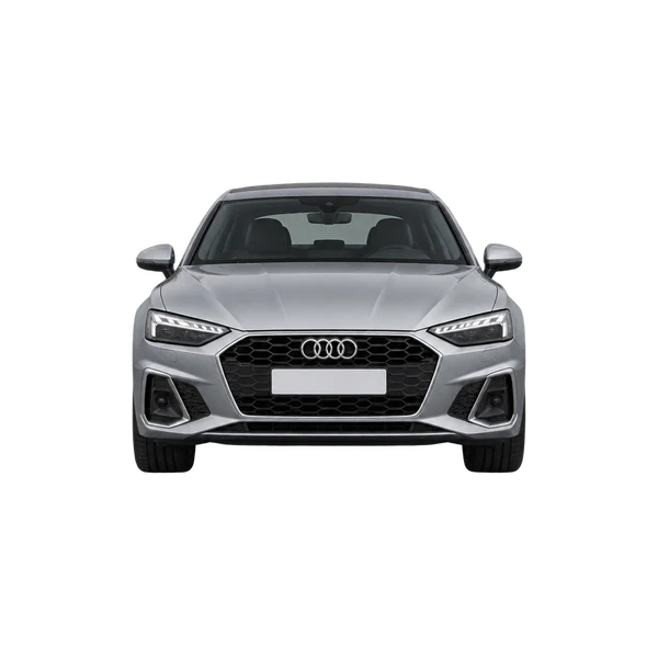 Audi A5 Sportback 2023 باللون فضي، منظر أمامي