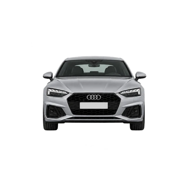 Audi A5 Sportback 2025 باللون فضي، منظر أمامي