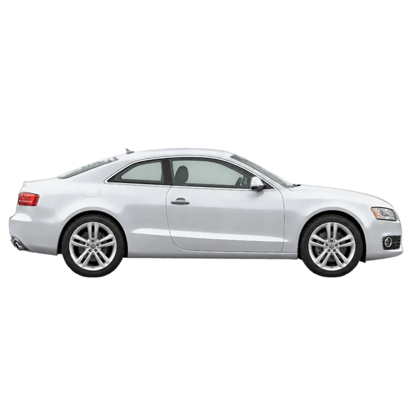 Audi A5 2012 prata, vista lateral (voltada para a direita)