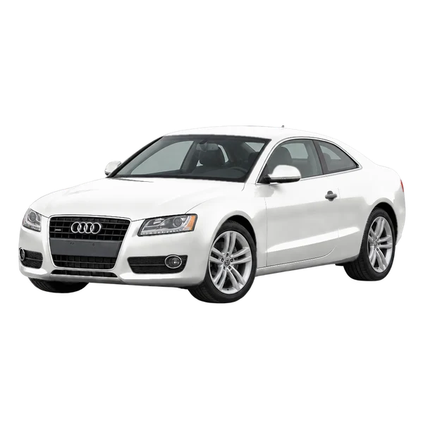 Audi A5 2012 branco, vista dianteira em três quartos (voltada para a esquerda)