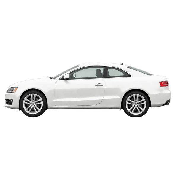 Audi A5 2016 branco, vista lateral (voltada para a esquerda)