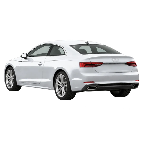 Audi A5 2017 argent, vue trois-quarts arrière (orienté vers la gauche)