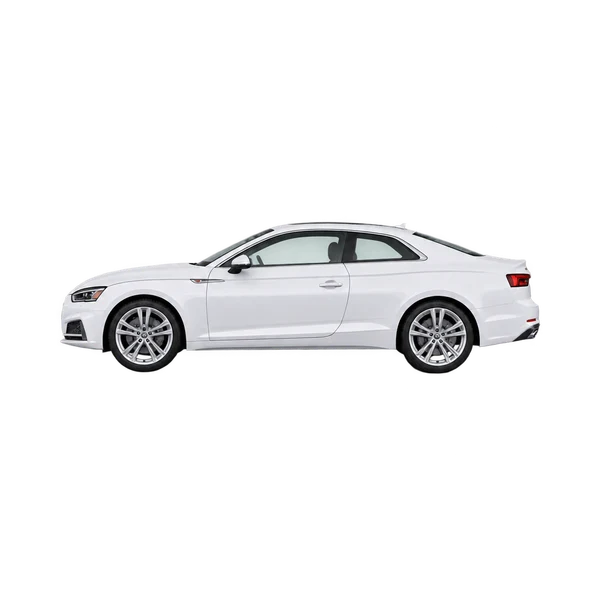 Audi A5 2017 blanc, vue côté (vers la gauche)
