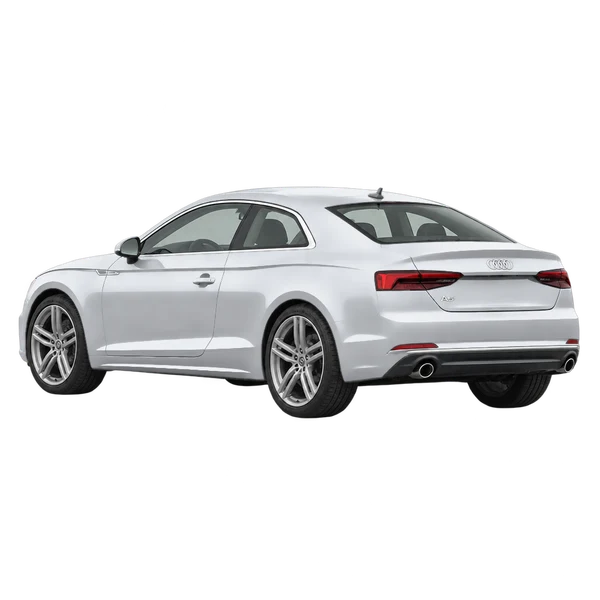 Audi A5 2018 argent, vue trois-quarts arrière (orienté vers la gauche)