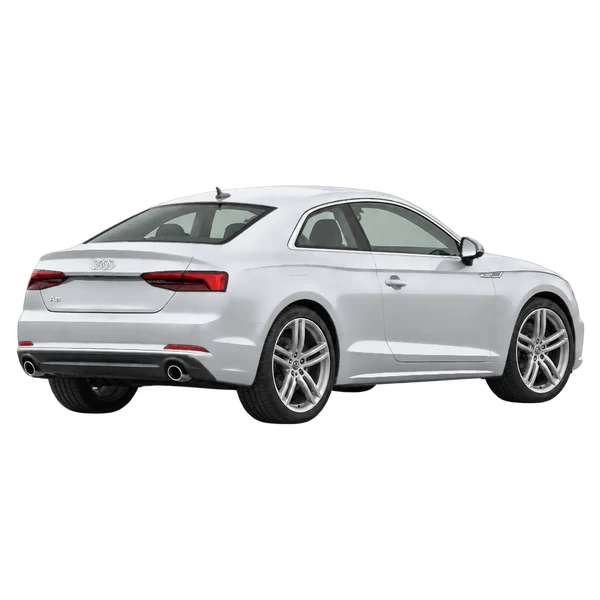 Audi A5 2018 argent, vue trois-quarts arrière (tourné vers la droite)