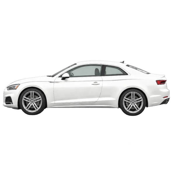 2019 Audi A5 in weiß, Ansicht: Seite (nach links gerichtet)