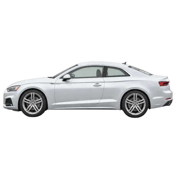 Audi A5 2020 argent, vue côté (vers la gauche)