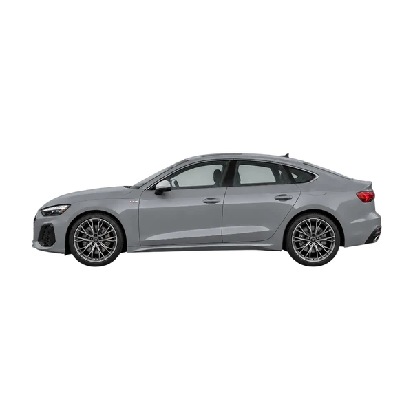 Audi A5 2026 gris, vue côté (vers la gauche)