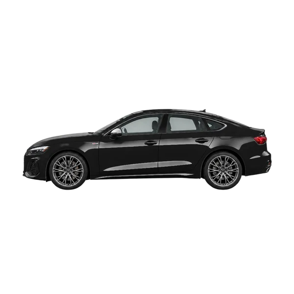 Audi A5 2027 noir, vue côté (vers la gauche)