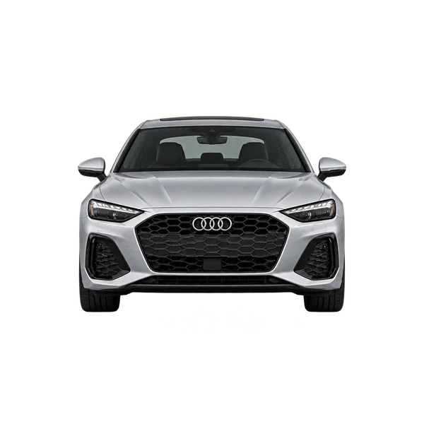 シルバーの2027 Audi A5(正面ビュー)
