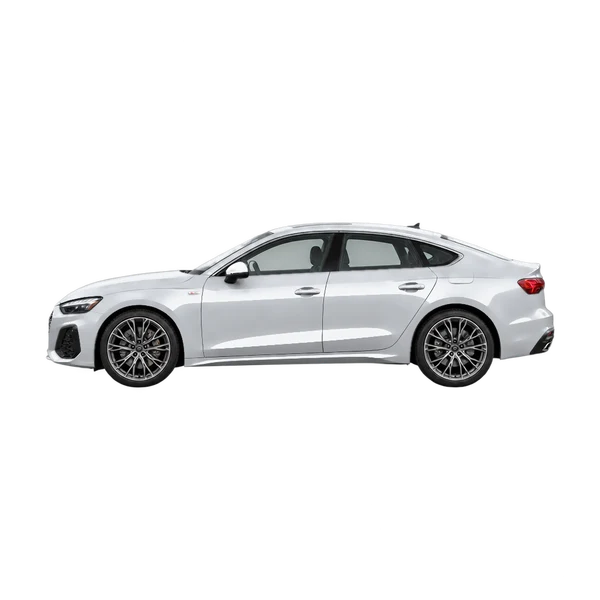 シルバーの2027 Audi A5(側面(左向き)ビュー)