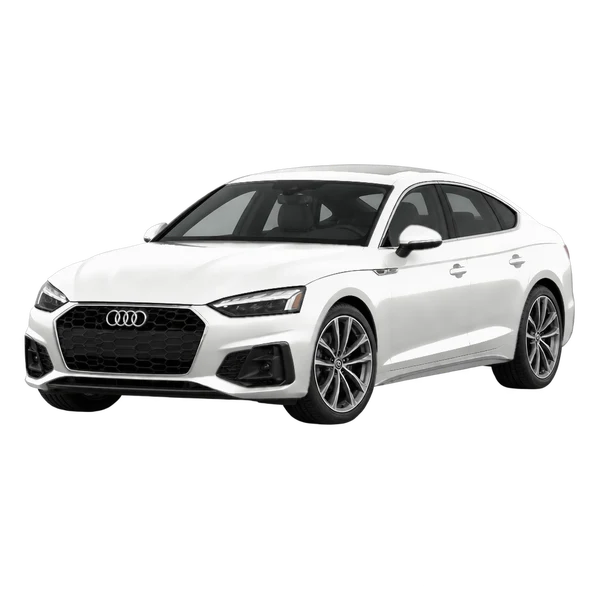 ホワイトの2027 Audi A5(フロントスリークォーター(左向き)ビュー)