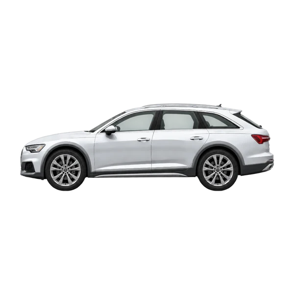 2023 Audi A6 allroad in Silber, Ansicht: Seite (nach links gerichtet)
