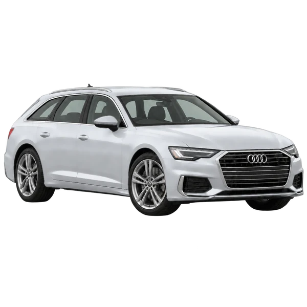 2021 Audi A6 Avant in Silber, Ansicht: Dreiviertelansicht vorne (nach rechts)