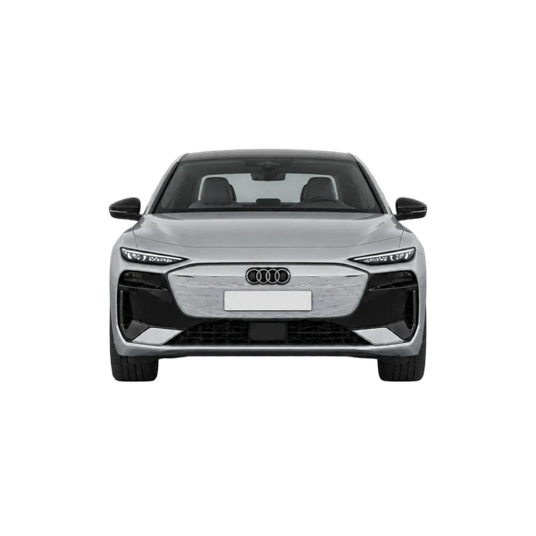 Audi A6 e-tron 2025 prata, vista frente