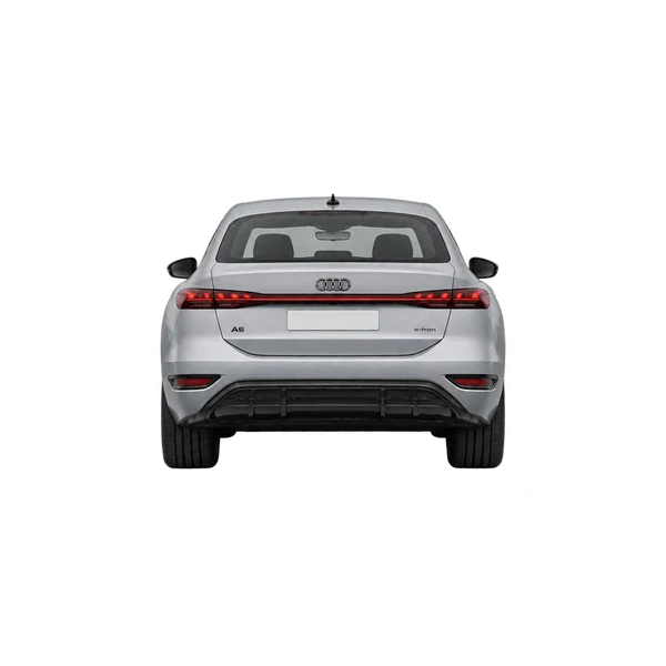 Audi A6 e-tron 2025 prata, vista traseira