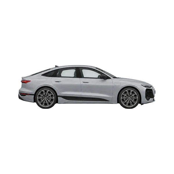 Audi A6 e-tron 2025 prata, vista lateral (voltada para a direita)