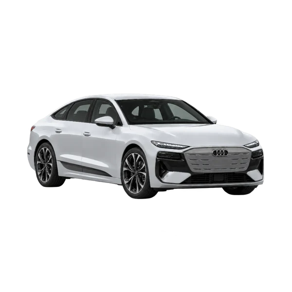 Audi A6 e-tron 2027 prata, vista três quartos dianteiro (voltado para a direita)
