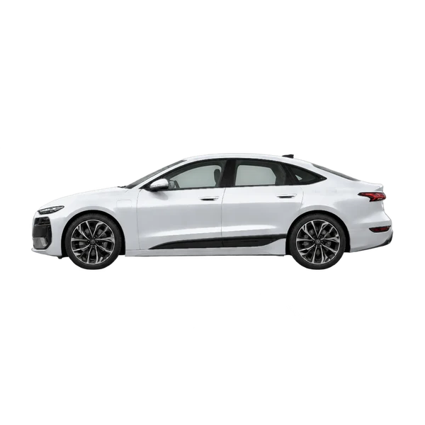 Audi A6 e-tron 2027 prata, vista lateral (voltada para a esquerda)