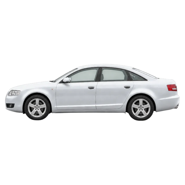 シルバーの2010 Audi A6（側面（左向き）ビュー）