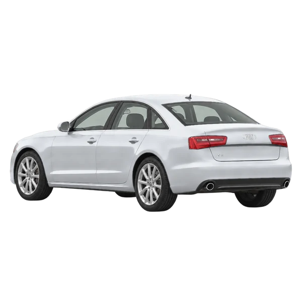 Audi A6 2017 باللون فضي، منظر ثلاثة أرباع خلفي (باتجاه اليسار)