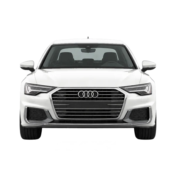 Audi A6 2020 blanc, vue avant