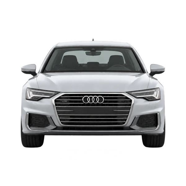 シルバーの2024 Audi A6(正面ビュー)